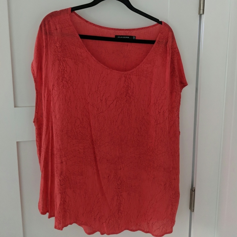 Oversized coral top